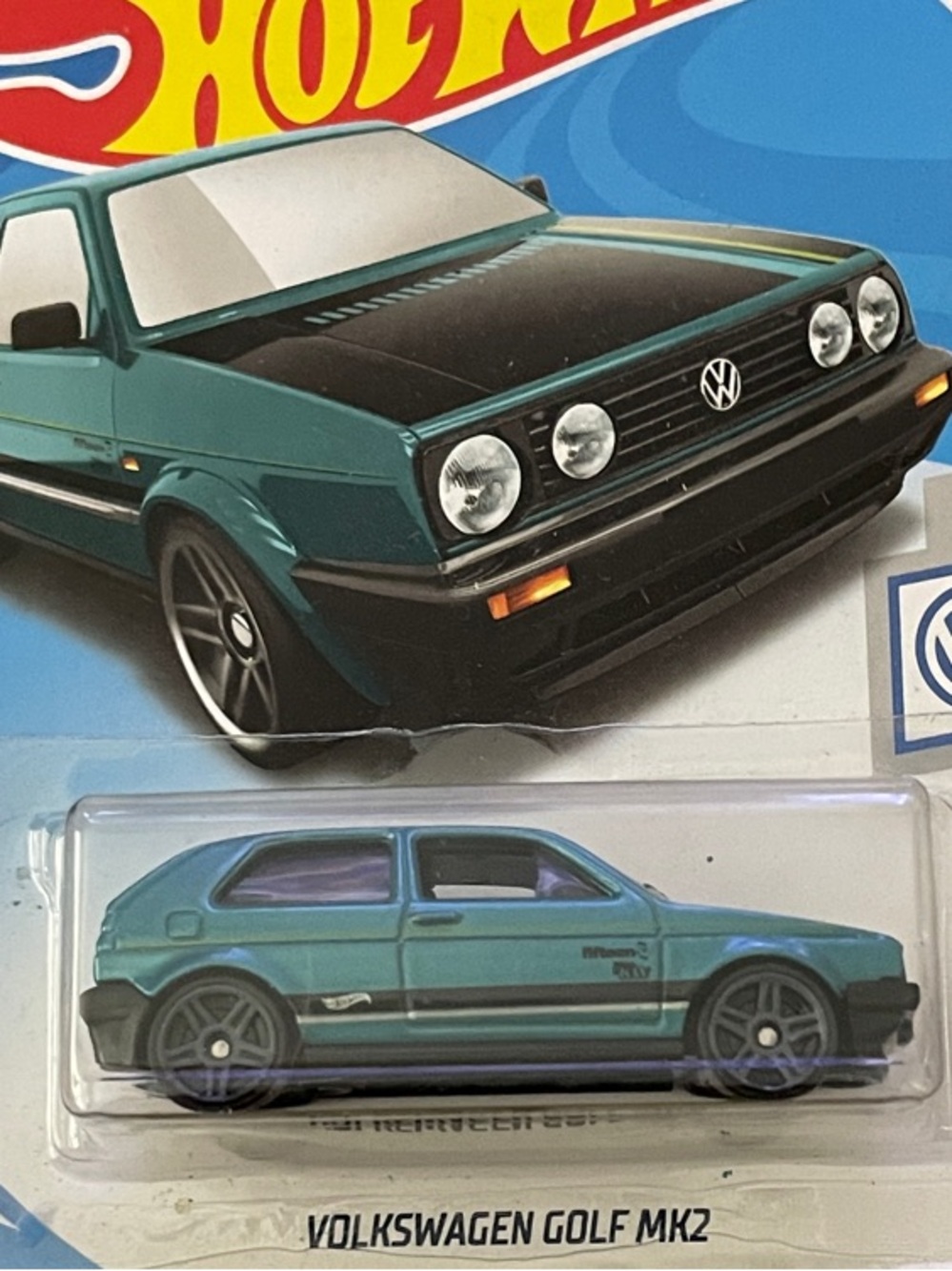 Hot Wheels Volkswagen Golf Toy Car – Metallic Teal Green